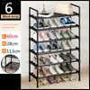 Simple Shoe Rack Metal Shoe Shelf Footwear Shoe Rack Living Room Space Saving Shoes Organizer Stand Holder Black Shoe Shelf