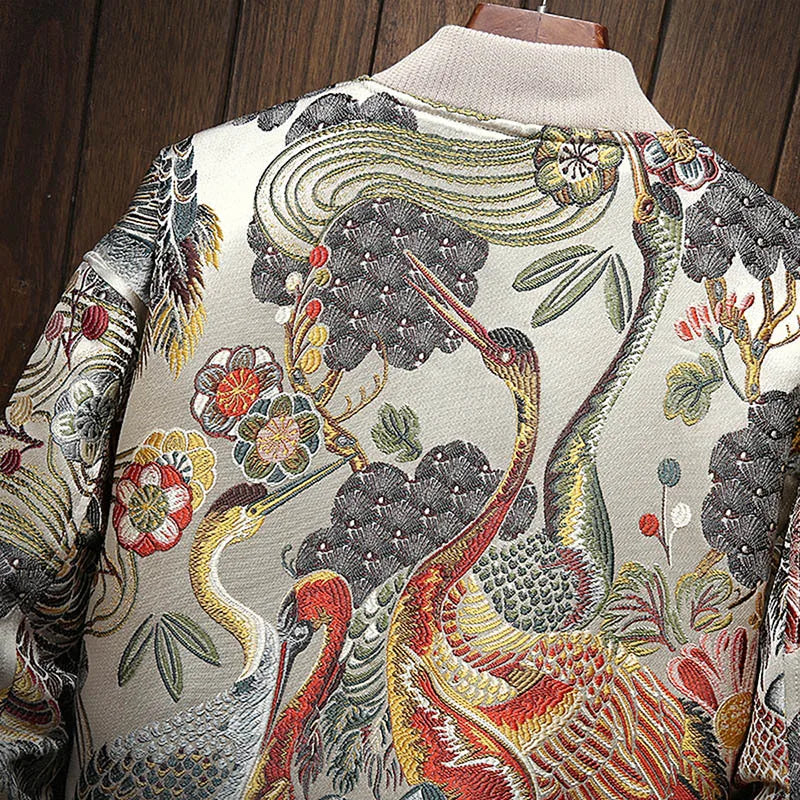 Long Sleeve Casual Streetwear Jacket with Front Closure and Pockets