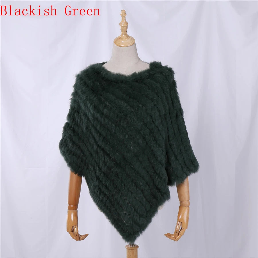 Textured Pointed Hem Poncho for Layering over Outfits