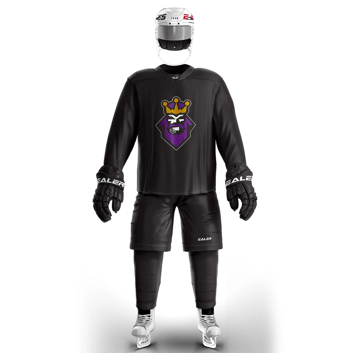H80 series high-quality light and thin breathable black personalized ice hockey practice jersey & large street shirt-all sizes