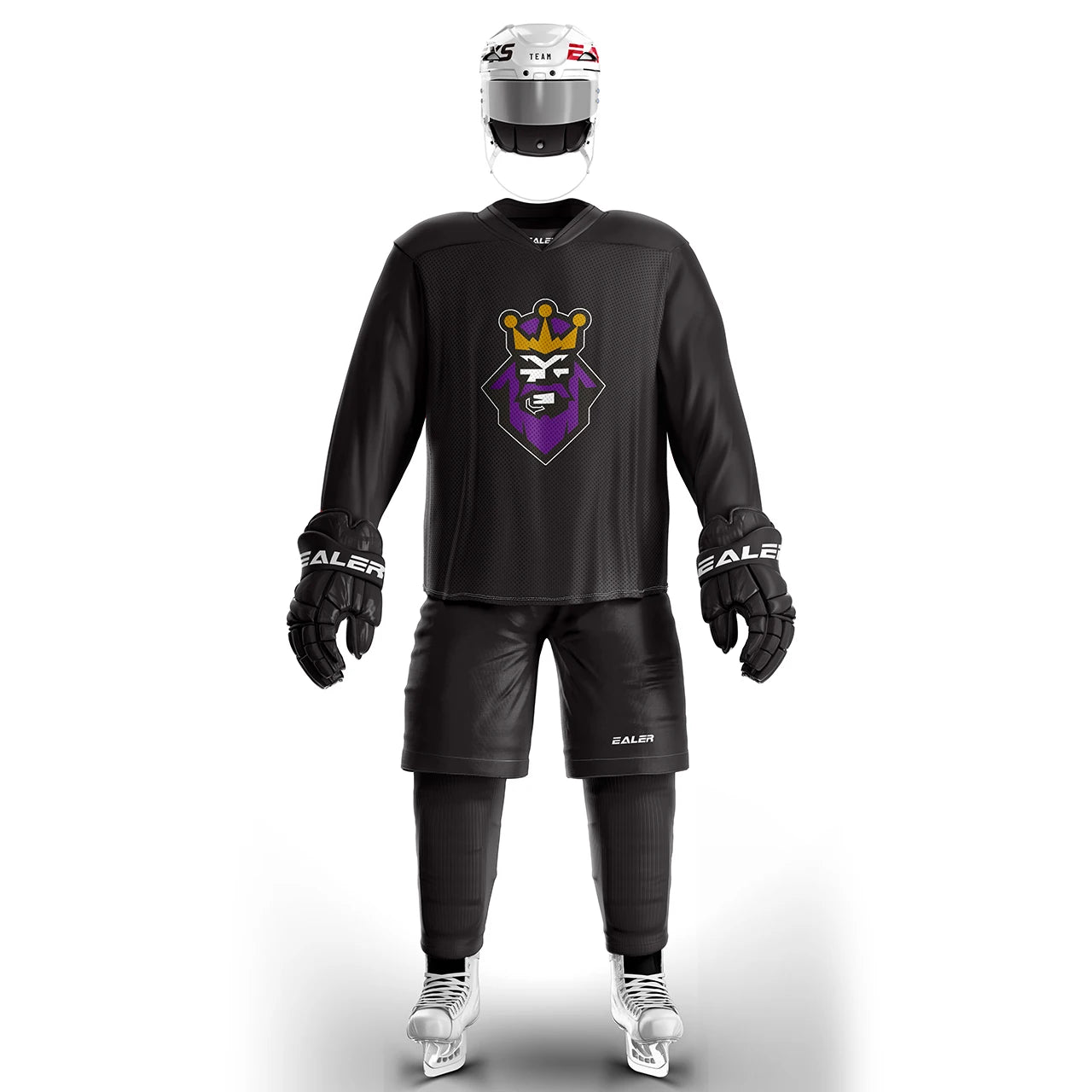 H80 series high-quality light and thin breathable black personalized ice hockey practice jersey & large street shirt-all sizes