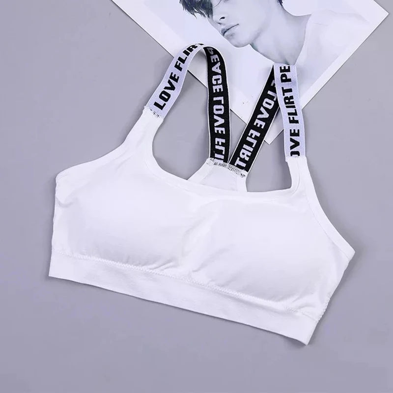 Women's Multi Strap Sports Bra with Letter Strap Options