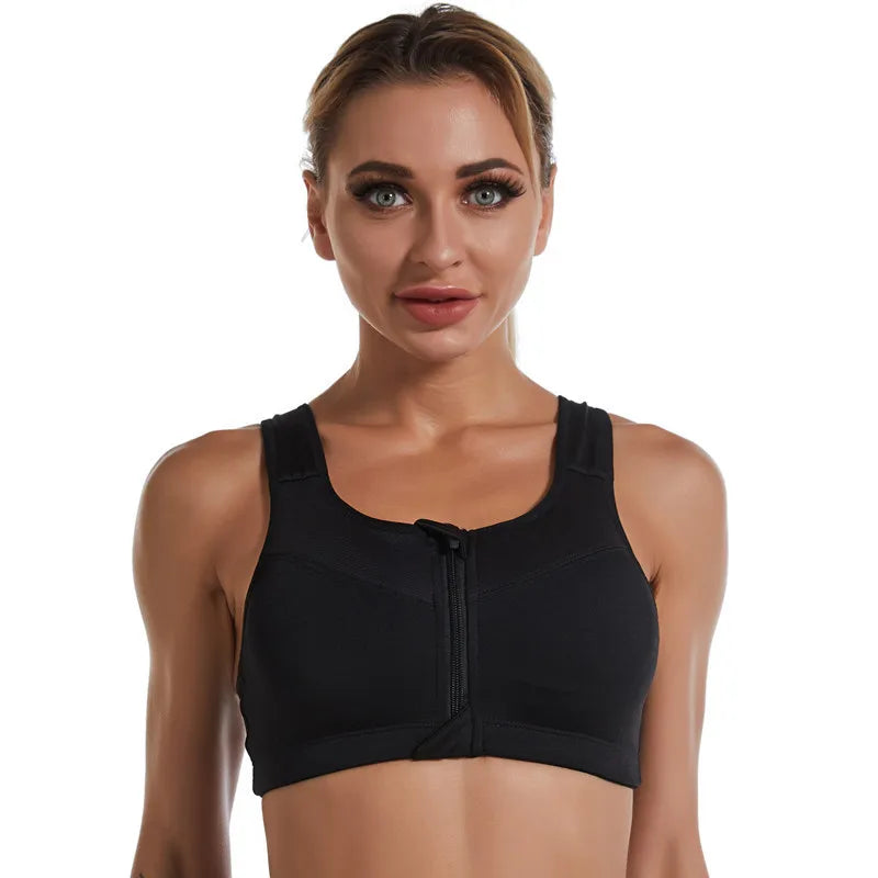 Women's Front Zip Sports Bra