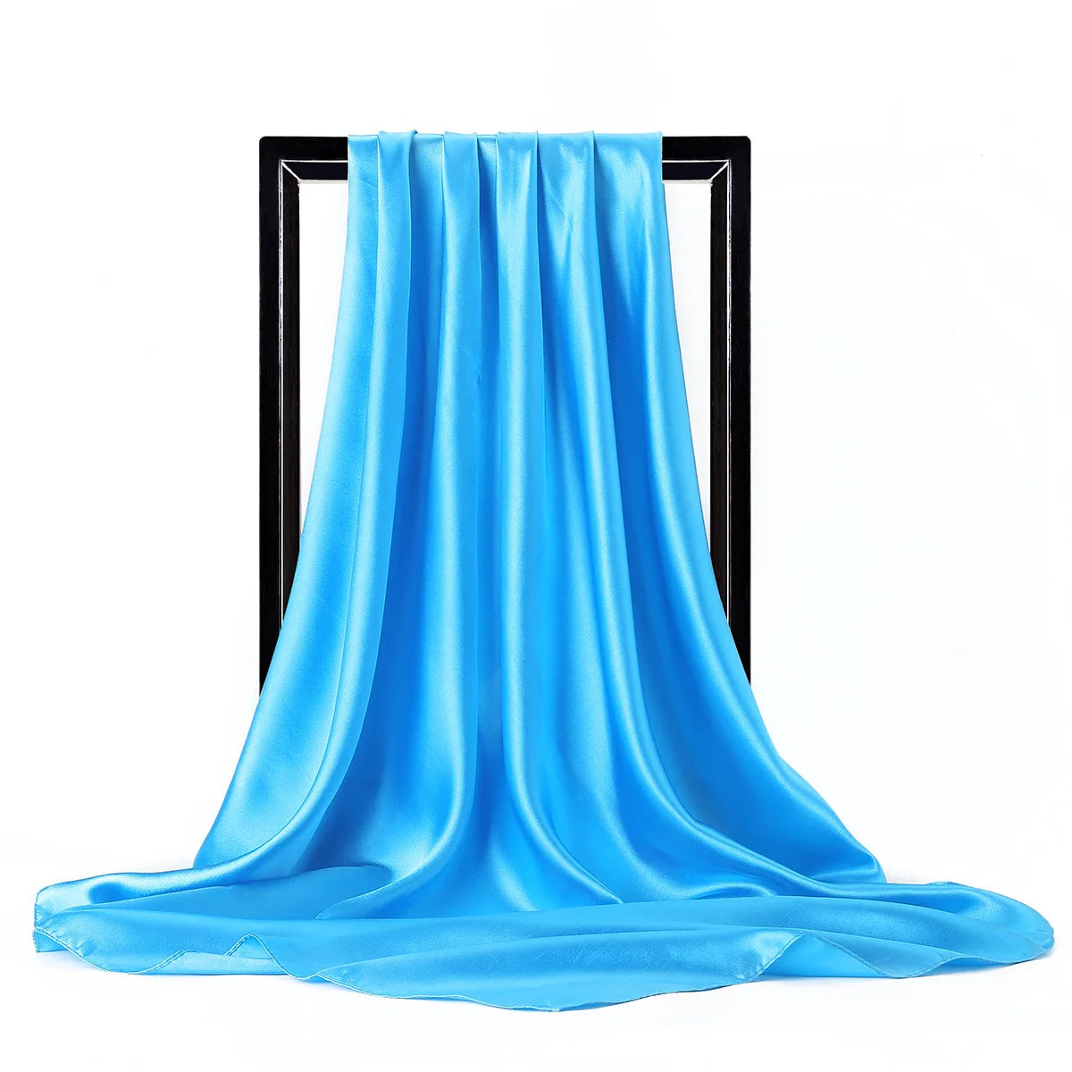 Solid Square Scarf with Smooth Satin Style Finish