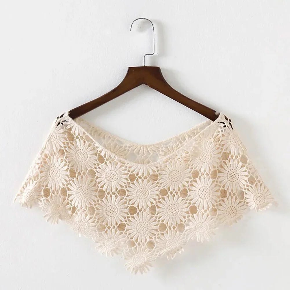 Crochet Lace Capelet for Layering over Dresses and Tops