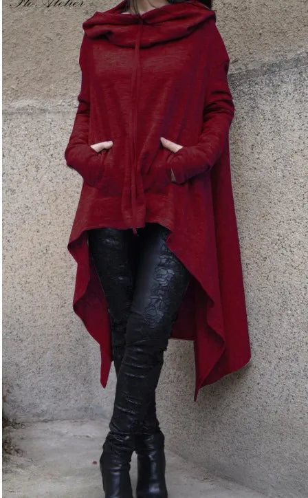 Long Sleeve Casual Hooded Sweatshirt with Relaxed Streetwear Styling