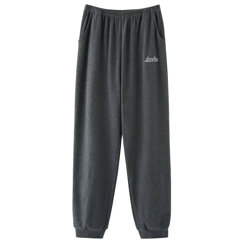 Men's Plaid Elastic Waist Straight Leg Cotton Pajama Pants