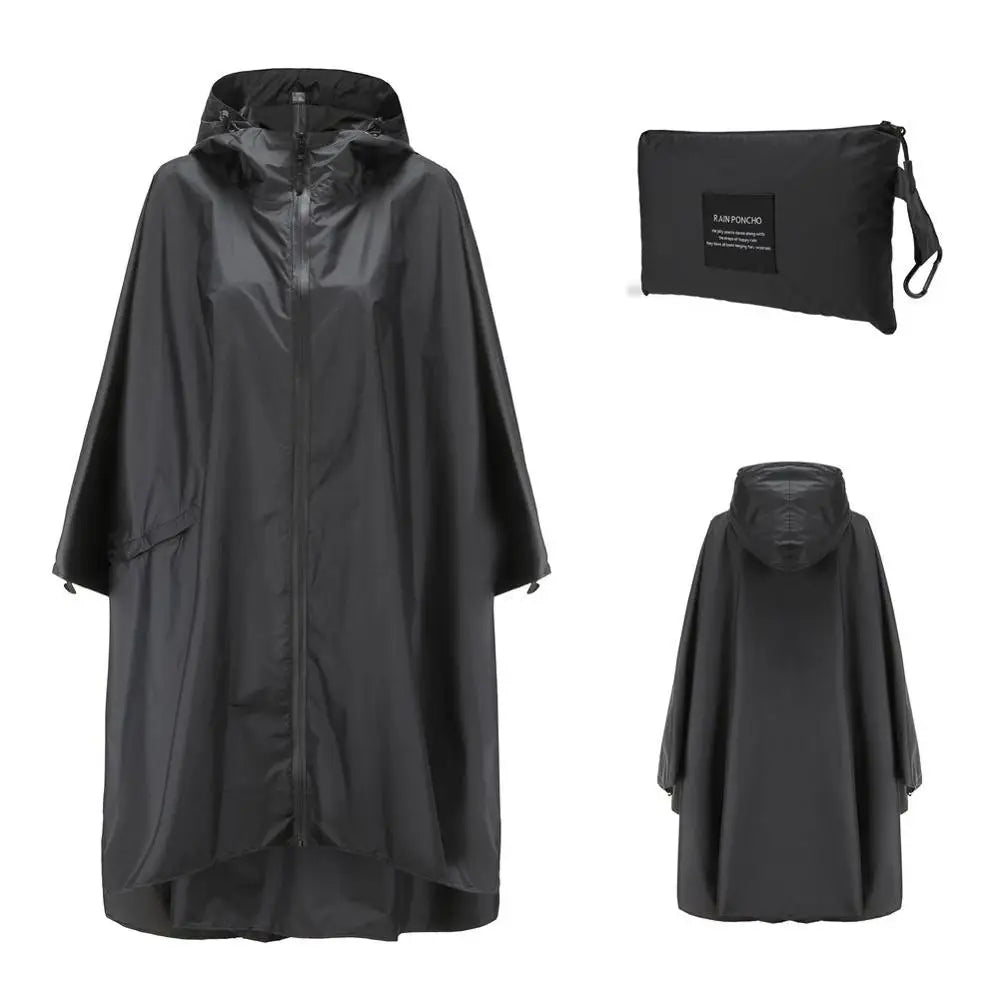 Hooded Printed Poncho for Layering over Tops and Dresses