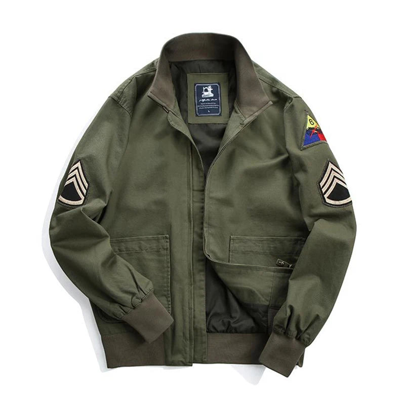 Fury Brad Pitt WW2 US Army Military Tanker Jackets Khaki Cotton Field Combat Outwear Uniforms Spring Autumn Lightweight Coats