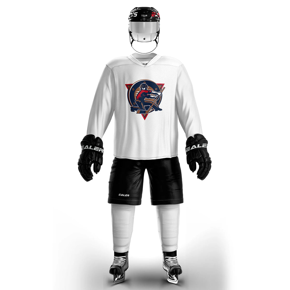 H80 series high-quality light and thin breathable white personalized ice hockey practice jersey &amp; large street shirt-all sizes