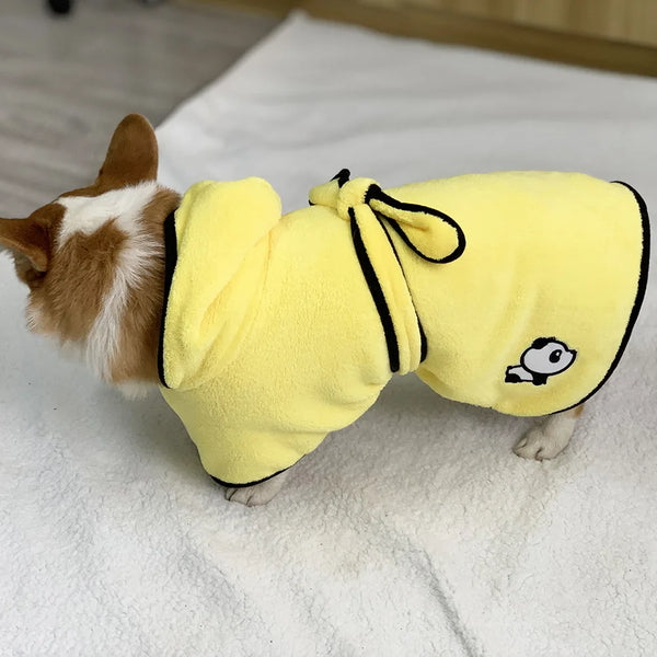 Dog Bathrobe Towel Super Absorbent Dog Drying Coat Adjustable Pet Towel for Large Medium Small Dogs Cats Dog Accessories