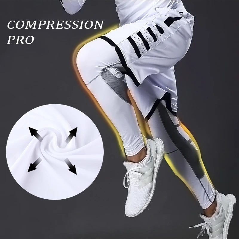 Men's Fitted Training Leggings for Gym and Running