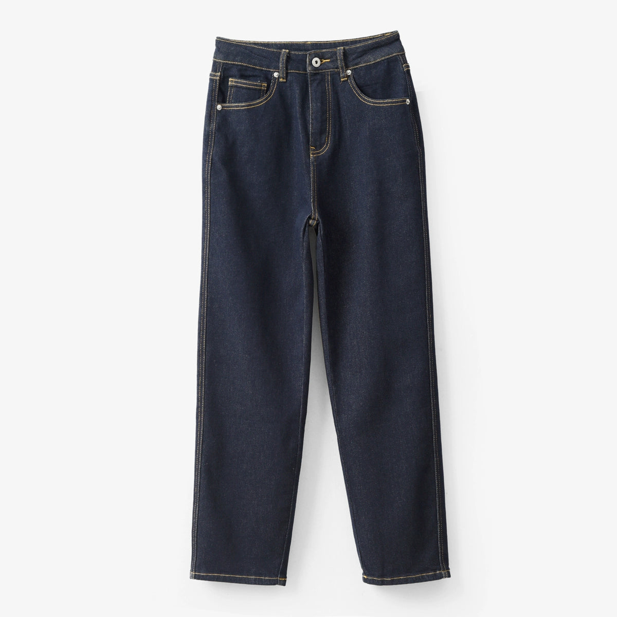 Washed Straight Slim Looking Spring and Autumn Women's Jeans