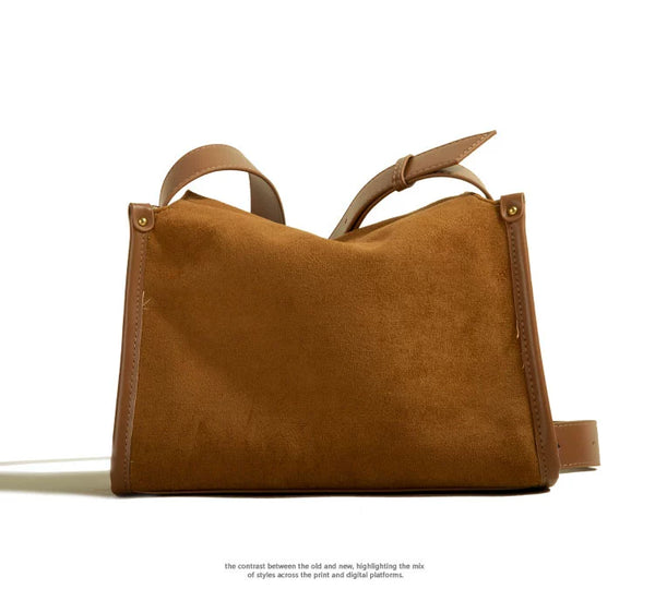 Muzikai Genuine Goods Matte Texture Casual Retro Bags Female Autumn and Winter New Daily Work Clothing Messenger Bag