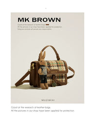 Women's Muzikai Plaid Patchwork Handbag Bag