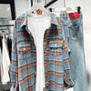 Age-Reducing High Quality Loose Paint Coat Plaid Shirt