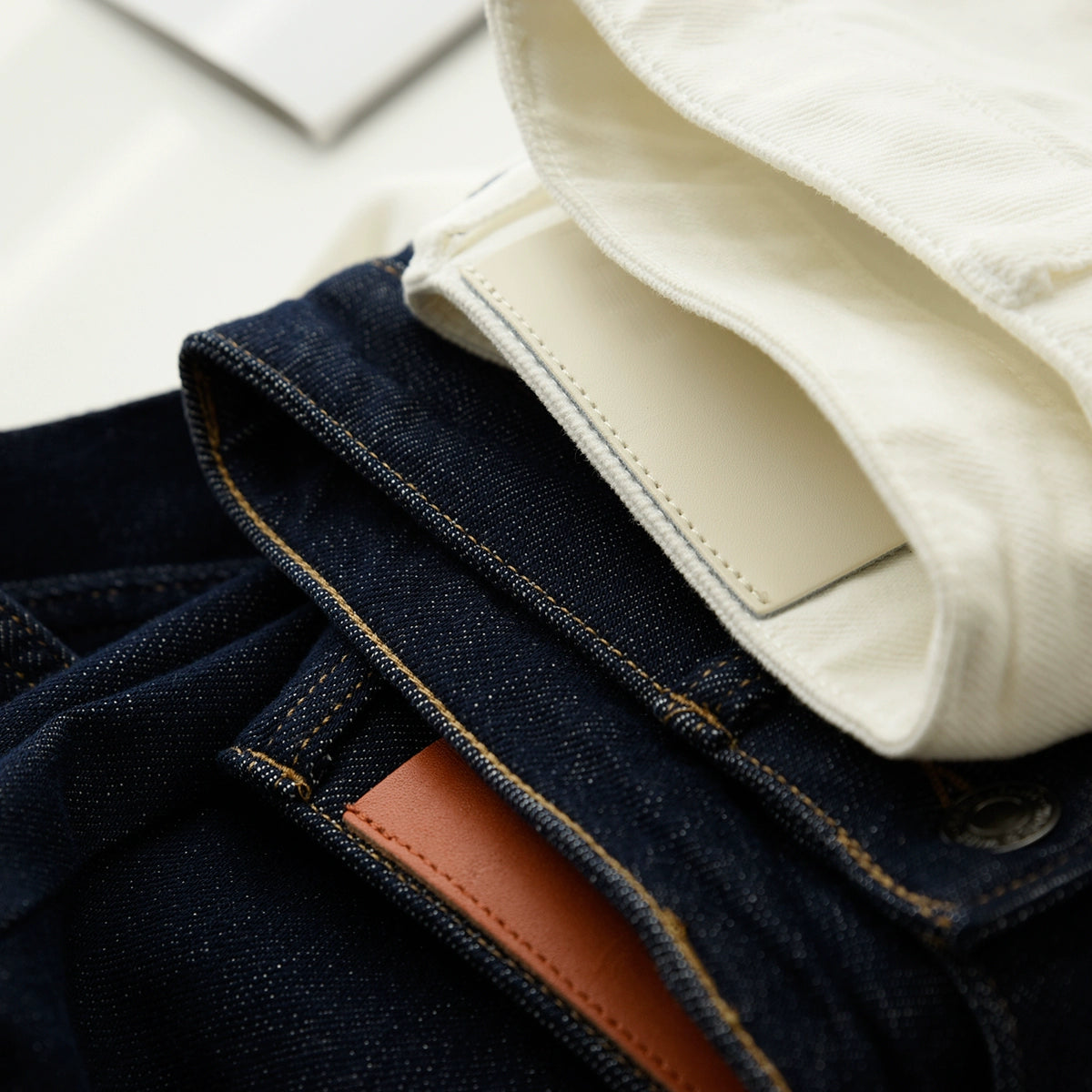 Washed Straight Slim Looking Spring and Autumn Women's Jeans