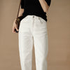 Washed Straight Slim Looking Spring and Autumn Women's Jeans