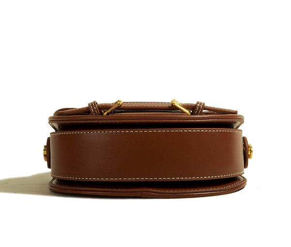 Muzikai Genuine Goods Saddle Bag Niche Retro Patchwork Handbags 2023 New Casual All-Match Messenger Bag