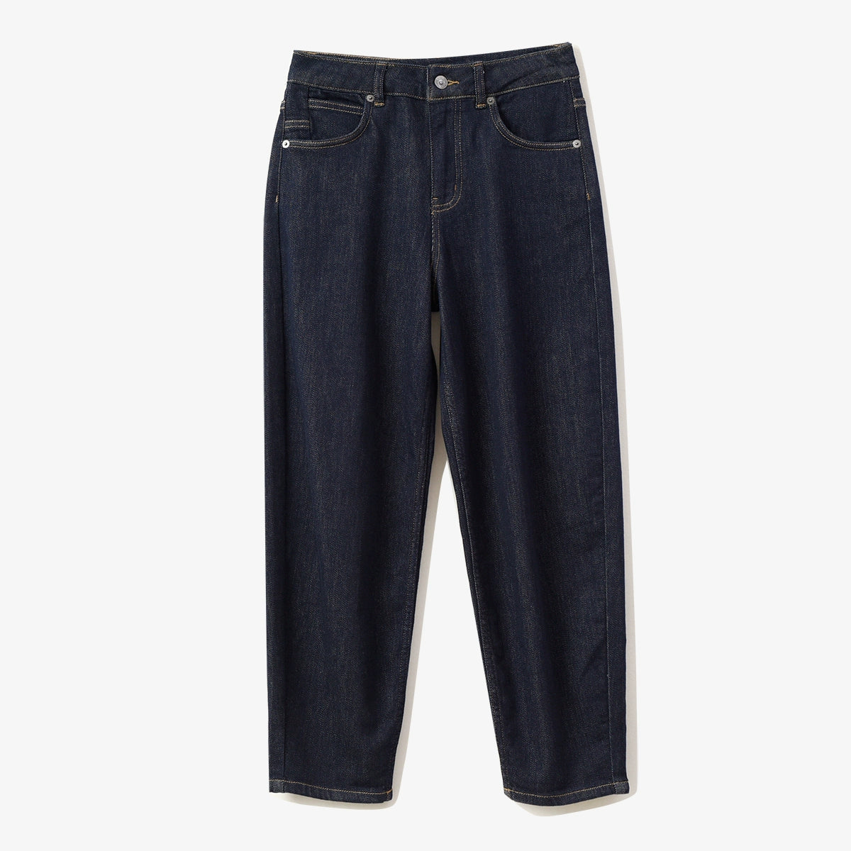Washed Straight Slim Looking Spring and Autumn Women's Jeans
