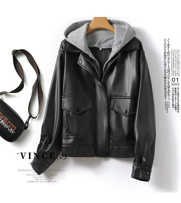 Big Brand Commuter Tail Stitching Hat False Two-Piece Sweaters