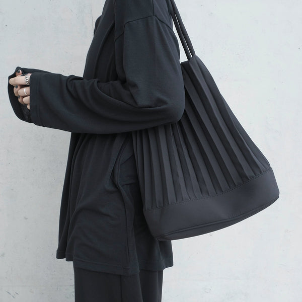 Sanshiyi/Dark Niche Design Handmade Ruched Handbag Shoulder Bag Bucket Bag