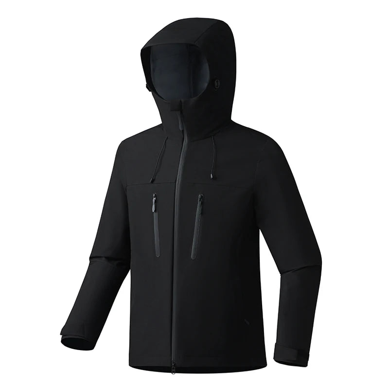Hooded Long Sleeve Full Zip Outdoor Hiking Jacket with Pockets