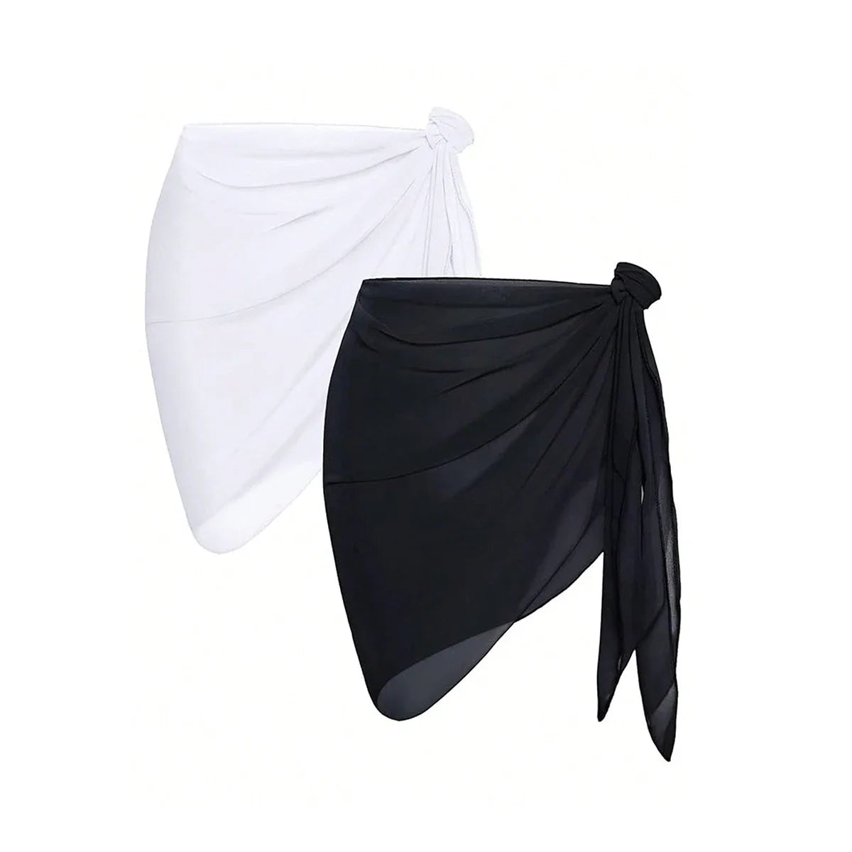 Women's Side Tie Short Wrap Skirt for Beach Swimwear