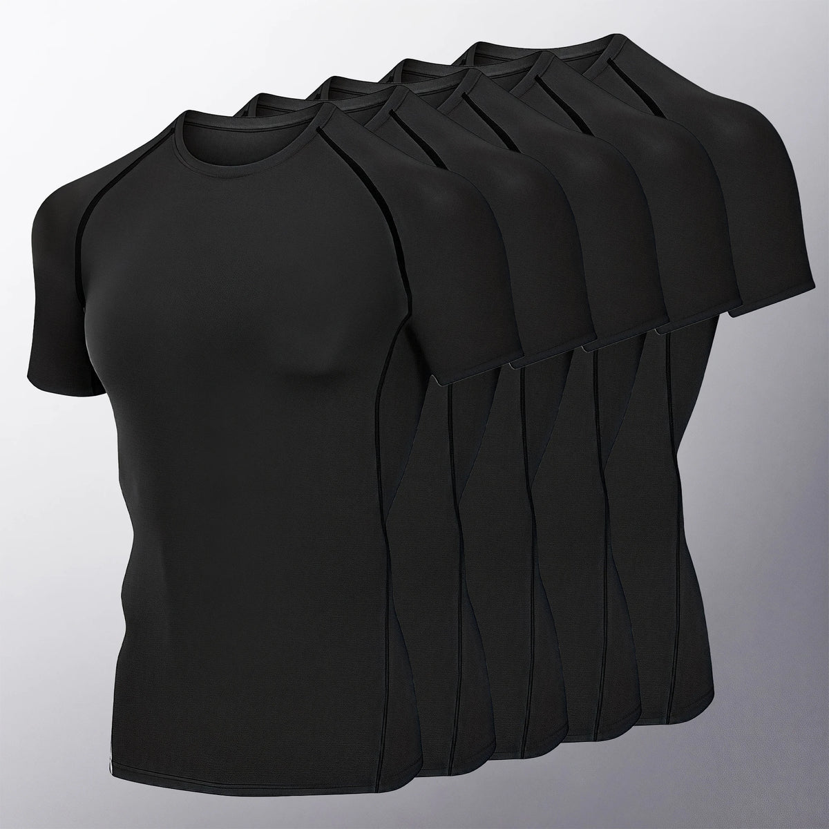 Plain Compression Pack Options Short Sleeve T-shirt For Sports Outfits