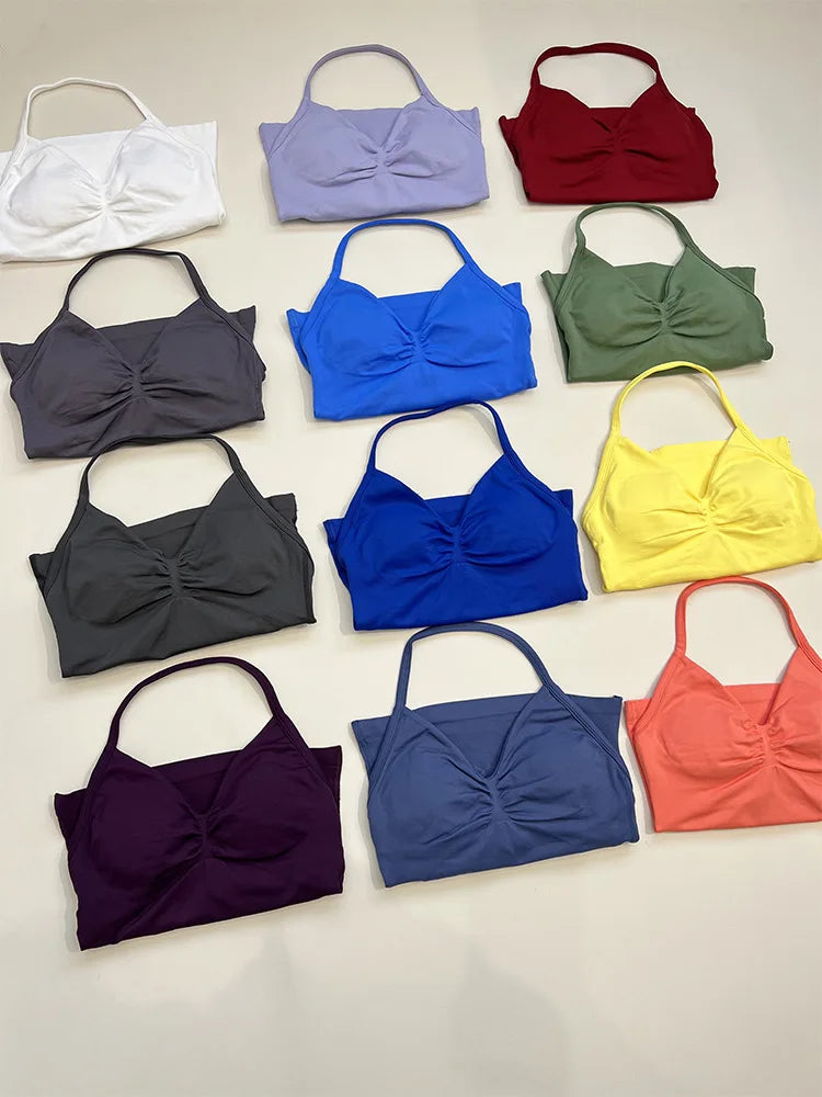 Women's V Neck Strappy Longline Tank Top For Workout Outfits