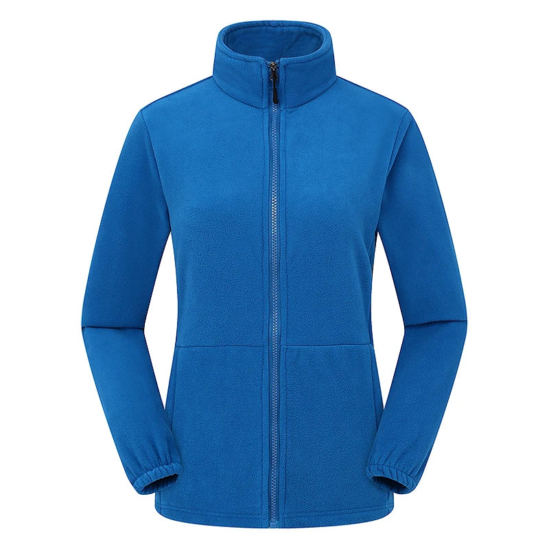 Long Sleeve Full Zip Fleece Outdoor Jacket with Pockets