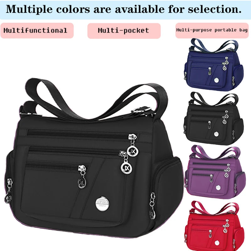 Multi Pocket Crossbody Bag with Adjustable Shoulder Strap