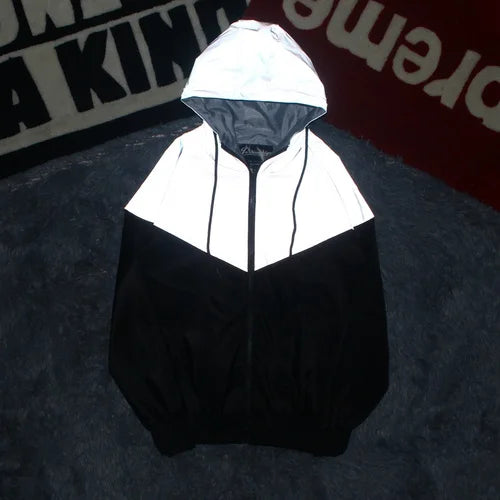 Long Sleeve Casual Streetwear Jacket with Front Closure and Pockets