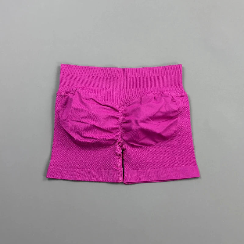 Women's High Waist Nylon Blend Scrunch Shorts for Gym Training