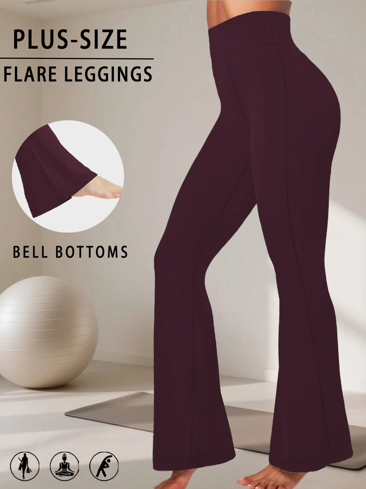 Women's High Waist Flared Leggings For Workout Outfits