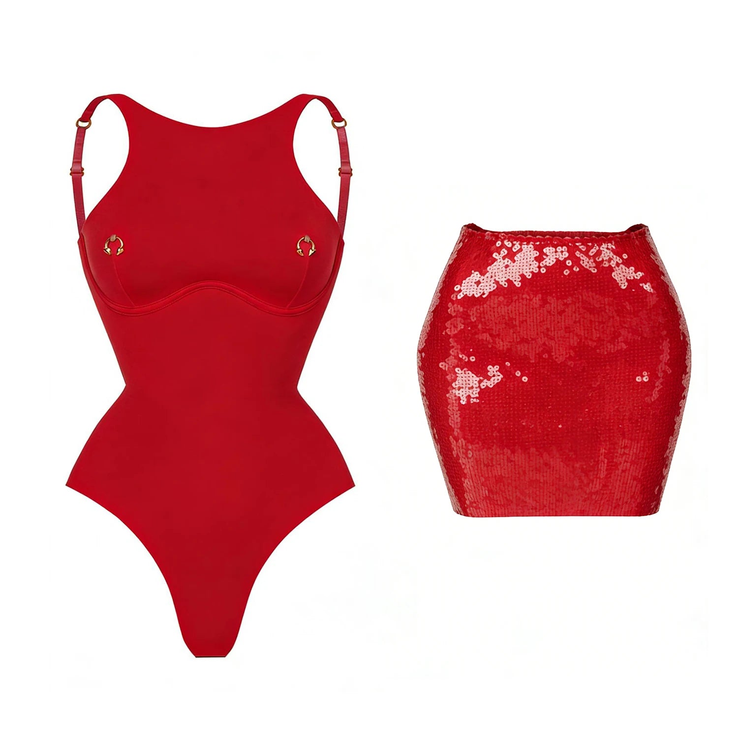 Solid One-Piece Swimsuit with Cover-Up