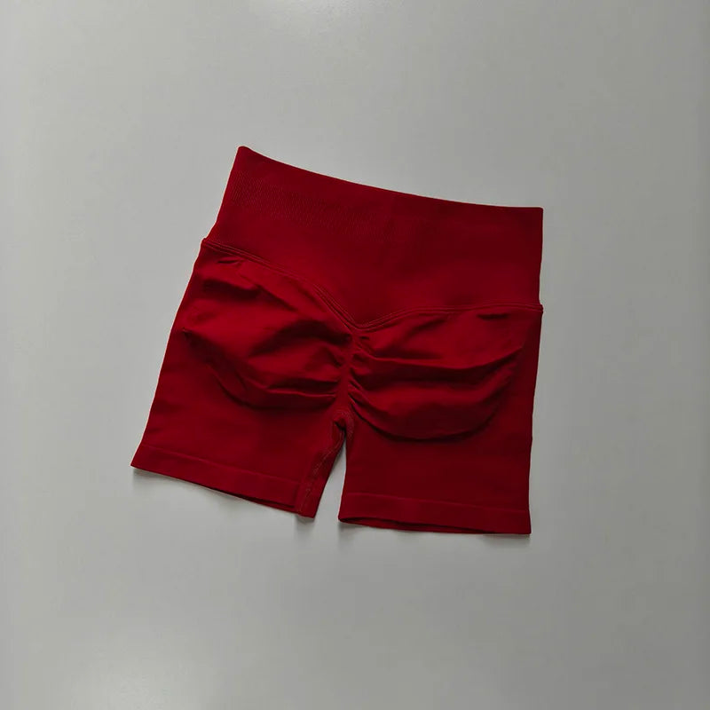 Women's High Waist Scrunch Back Shorts for Yoga and Gym Workouts