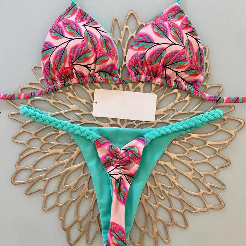 Printed String Bikini