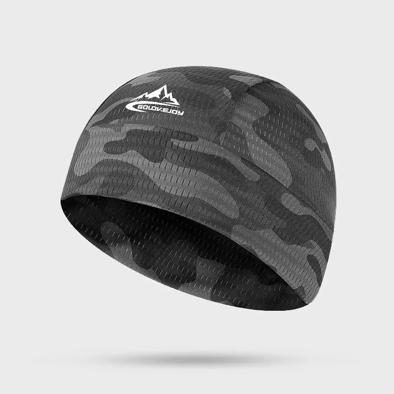 Unisex Close-Fitting Skull Cap with Paneled Crown for Cycling