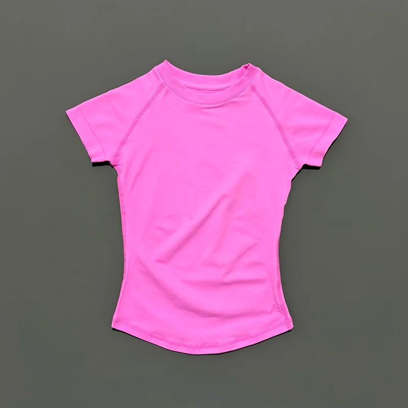 Women's Crew Neck Short Sleeve Sports T-shirt For Workout Outfits