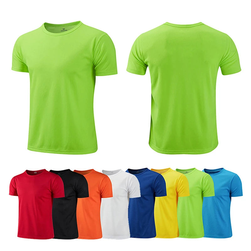 Crew Neck Short Sleeve Fitted Running Sports T Shirt