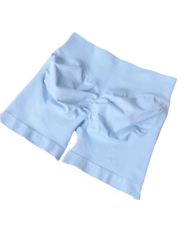 Women's Scrunch Back Nylon Blend Shorts for Yoga and Gym Training