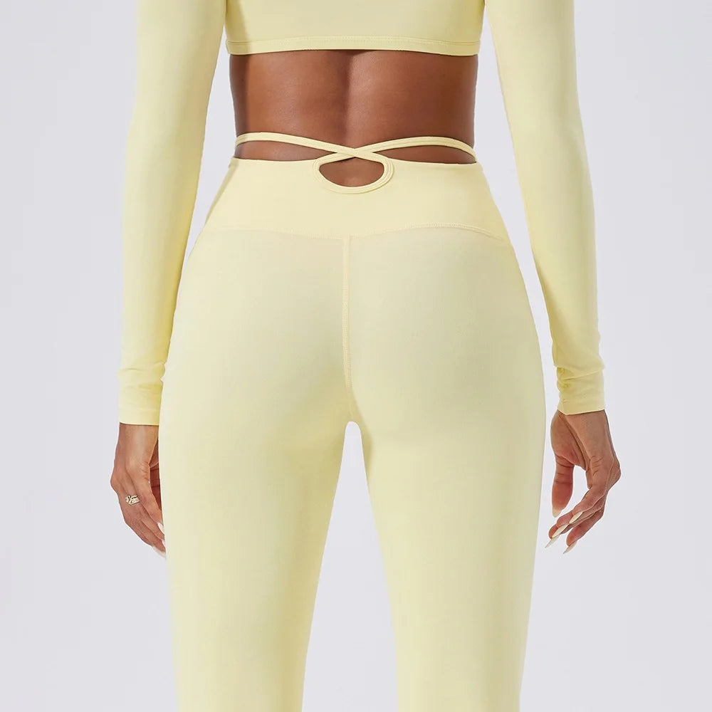 Women's High-Waist Flared Workout Pants