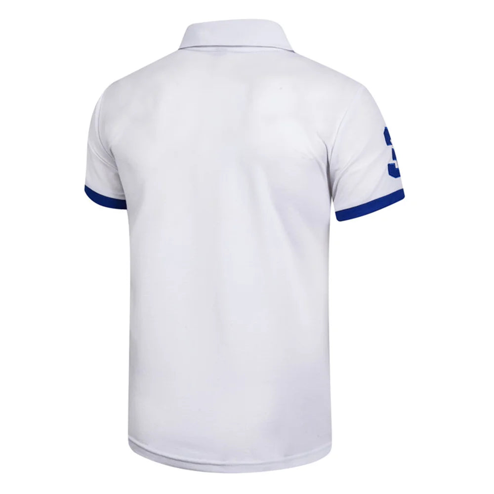 Men's Giraffe Embroidered Short-Sleeve Polo Shirt