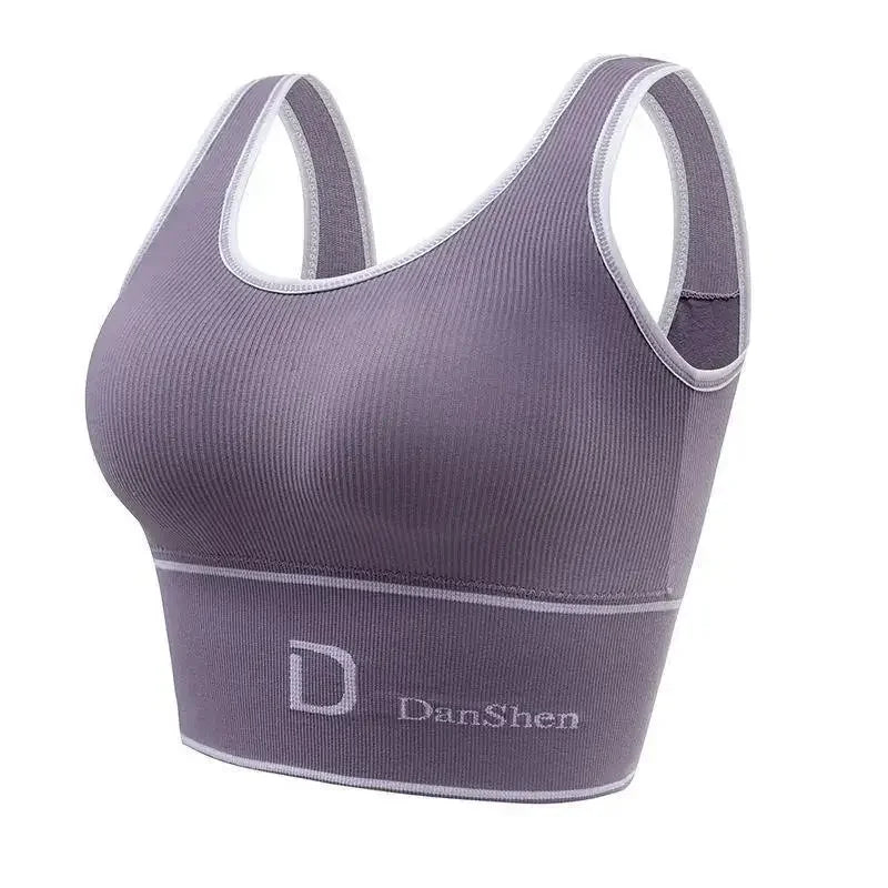 Women's Wide Strap Cropped Sports Sports Bra For Workout Outfits