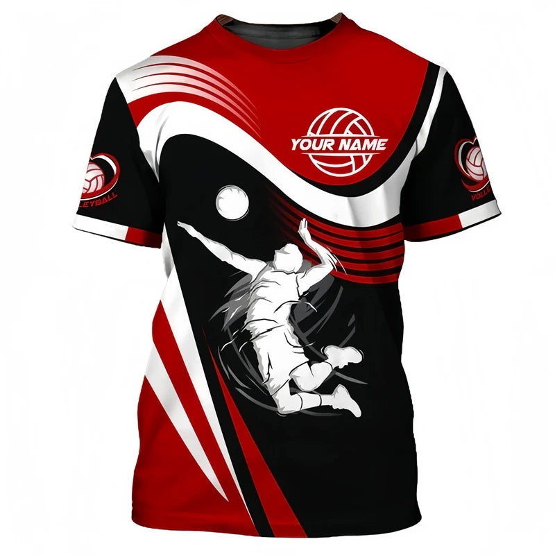 Volleyball Graphic Short Sleeve T-shirt For Sports Outfits