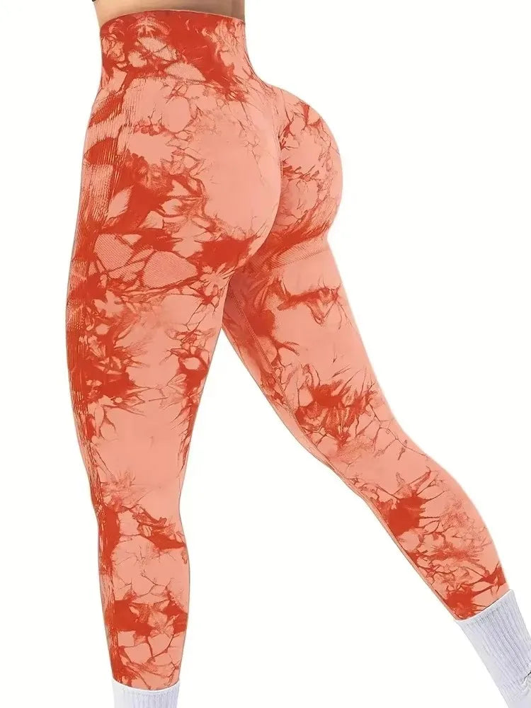 Women's Tie Dye Full Length Leggings For Workout Outfits