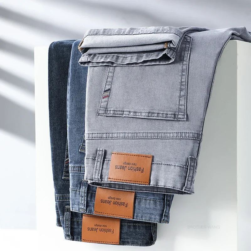 Men's Straight Leg Denim Jeans for Casual Everyday Wear