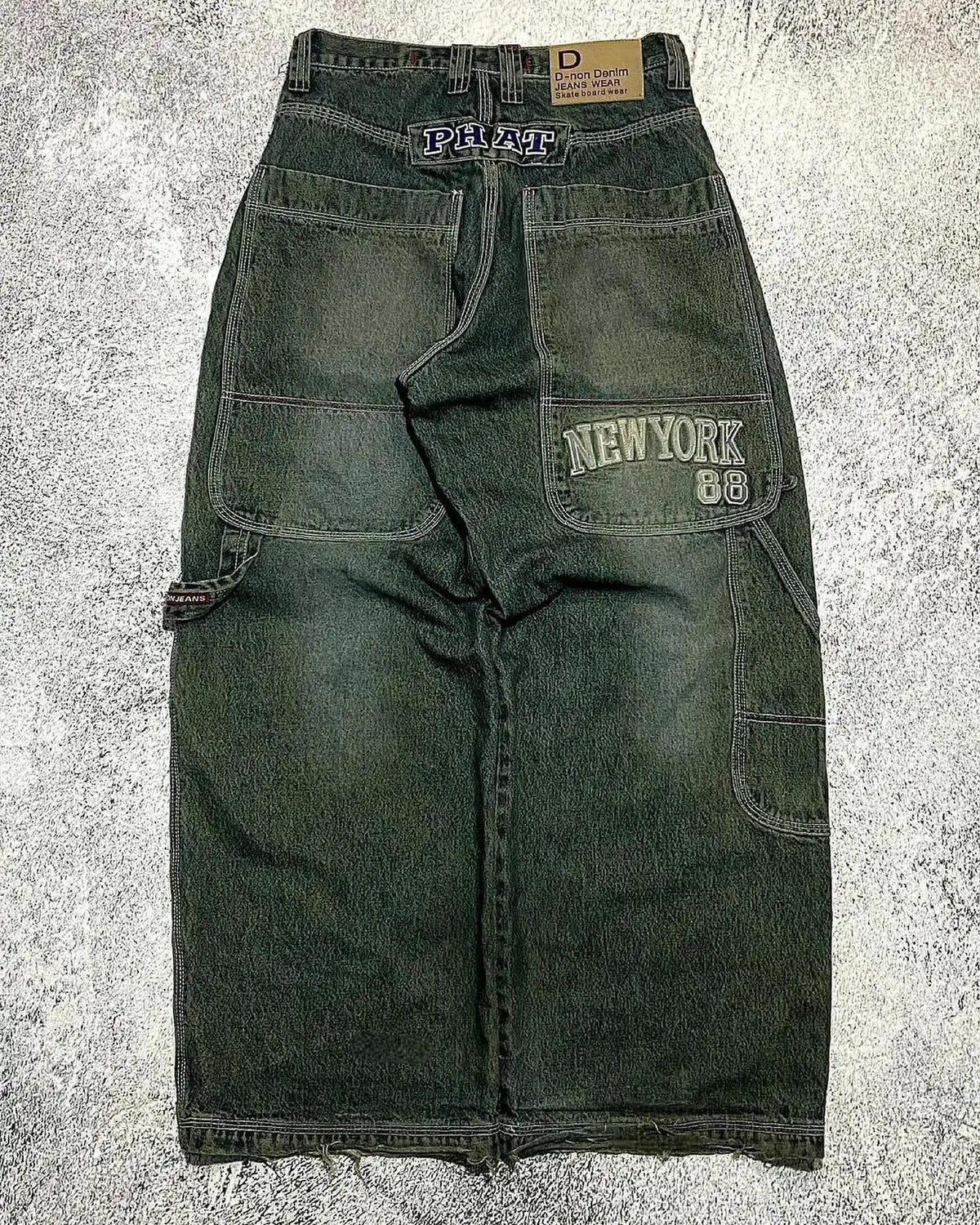 Women's Cargo Wide Leg Pocket Denim Jeans For Everyday Outfits