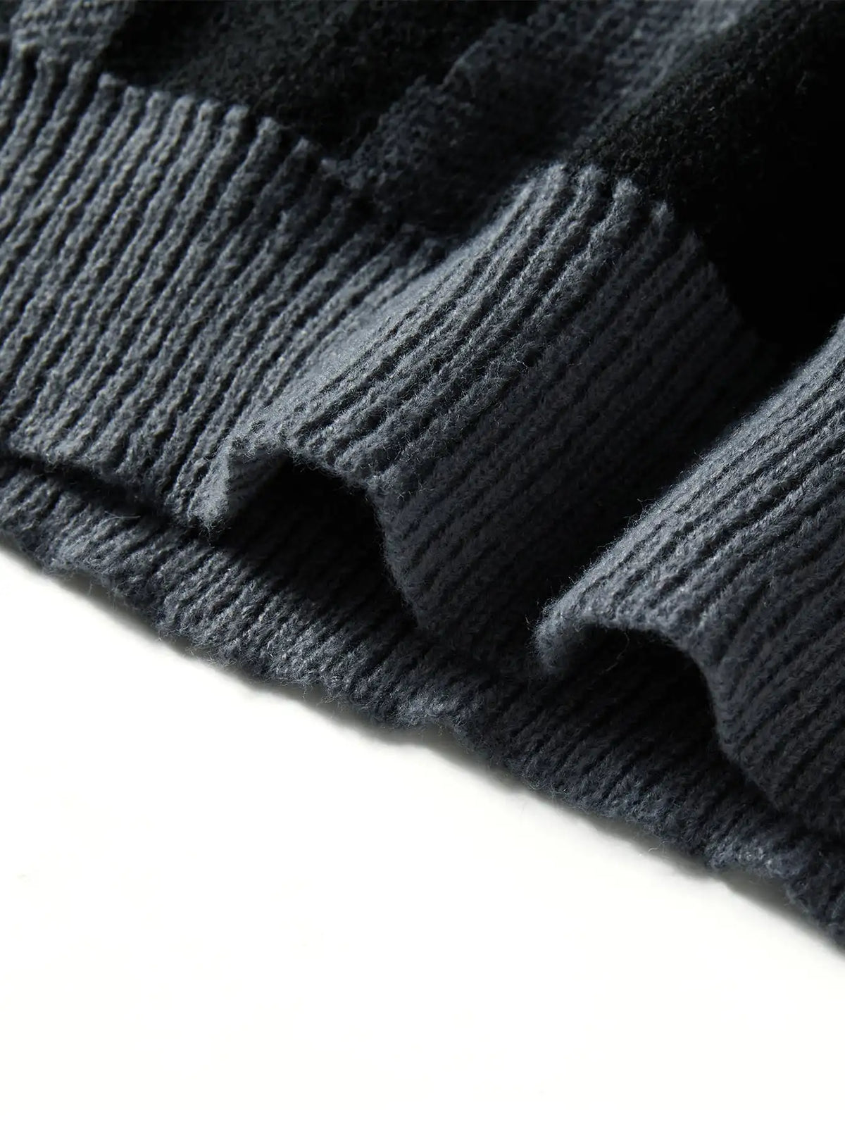 Men's Abstract Pattern Crew Neck Knit Sweater
